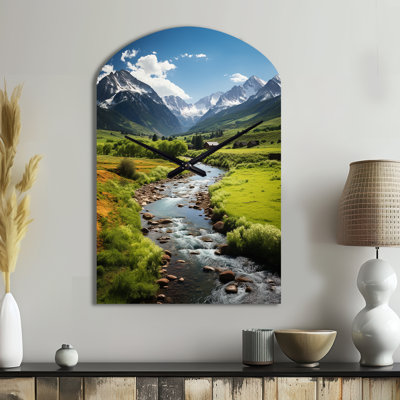 Colorado Landscape I - Colorado Arch Metal Wall Clock, Modern Asymmetrical Wall Clock Print