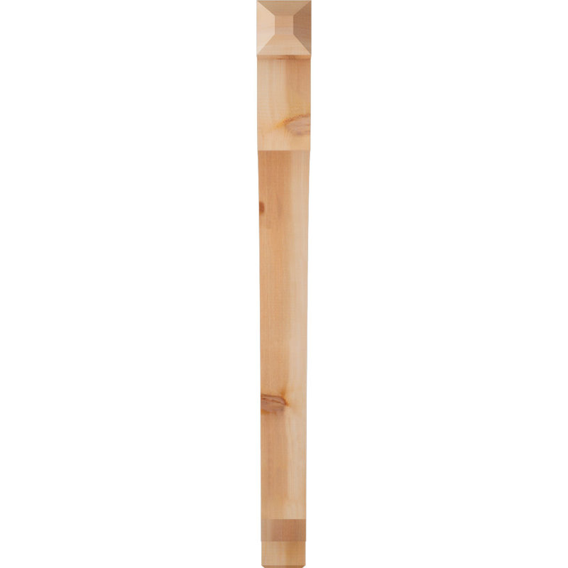 H Wood Bracket/Corbel, Western Red Cedar (Smooth), 48" H x 3.5" W x 36" D