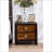 Transitional Acacia Walnut 2-Drawer Nightstand with Chrome Knobs