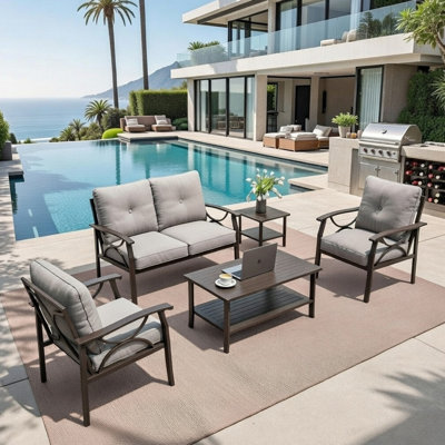 5-Piece Metal Patio Furniture Set