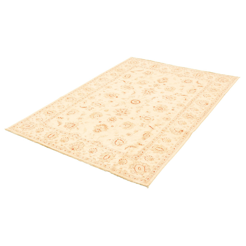 Tapis unique en laine noué à la main 6 pi 5 po x 9 pi 7 po nouvel âge Haaniya