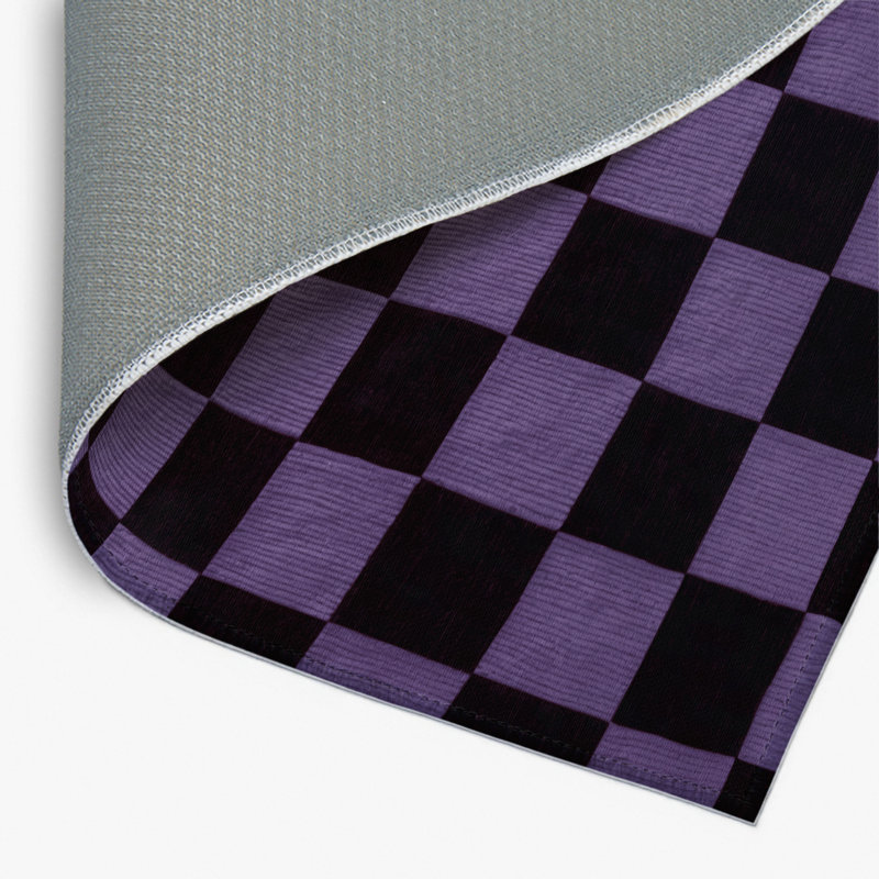 Tapis d'intérieur et d'extérieur à carreaux rouge, Rectangulaire 2 pi x 3 pi