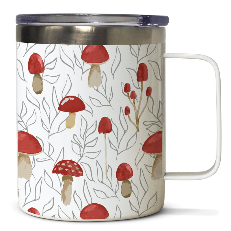 Grande tasse en acier inoxydable avec couvercle Gracie Oaks