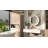 Gervon Lighted Surface Framed Round Medicine Cabinet Mirror Adjustable Shelf & AC Outlets-106226541-98501387