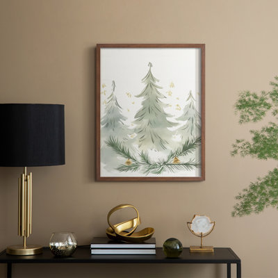 «Christmas Holiday Art» CDXXVII, reproduction d'art encadrée - bois massif