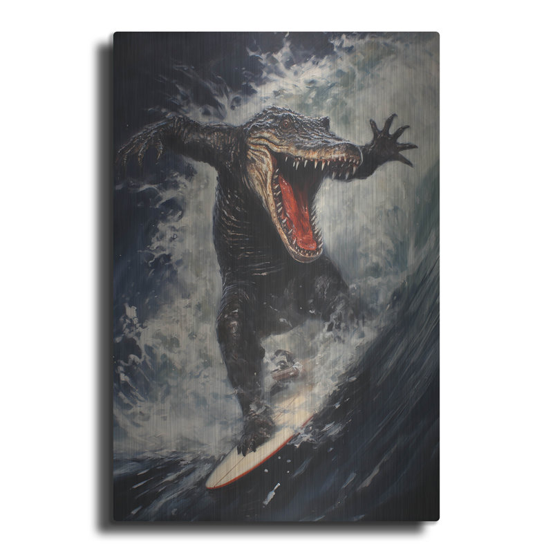 «Wave Rider» par r3darch0n, art mural en métal, H 24 po x l 16 po