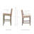 Kogan Rattan and Solid Wood Upholstered Stool-965646402