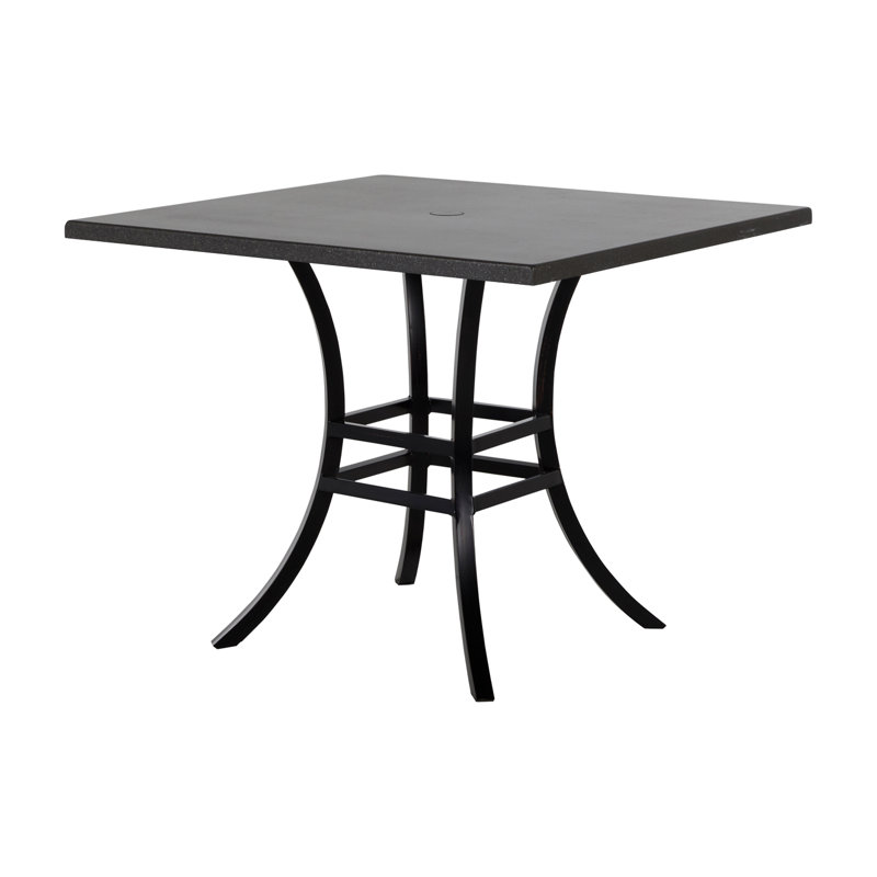 Superstone 36" Square Dining Table With Base - Black Walnut Top/ancient Earth Base, Ancient Earth