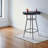 Anizoba High Top Table with Black Round Seat and Metal Base, 40.52'' H X 29.82'' W X 29.82'' D