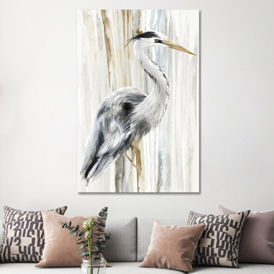 River Heron I- Gallery-Wrapped Canvas Giclée