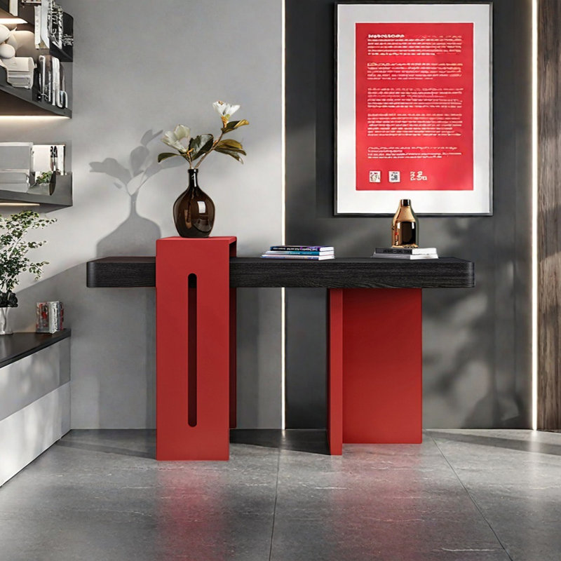 Modern Minimalist Console Table, 35.43" H x 62.99" W x 15.75" D