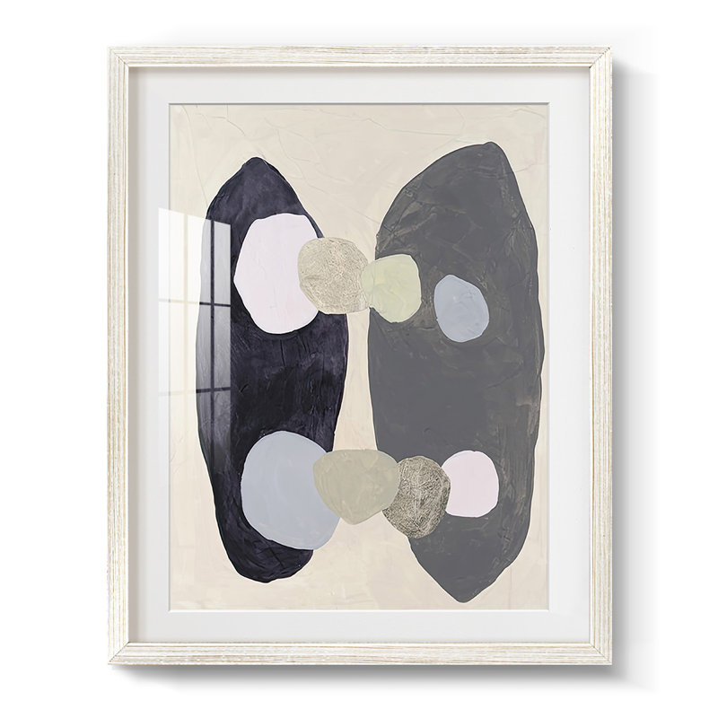 Muted Orbs I -Framed Print, 28.5" H x 20.5" W, White