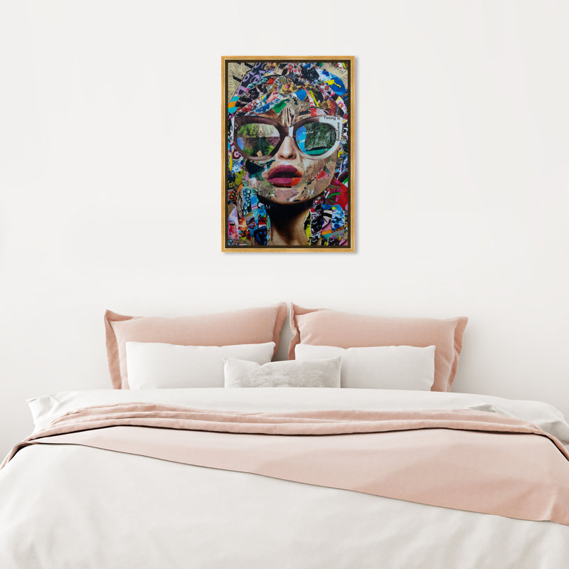 « Timing is Everything » par Oliver Gal - reproduction d'art graphique encadré sur toile, H 54 po x l 36 po, Or