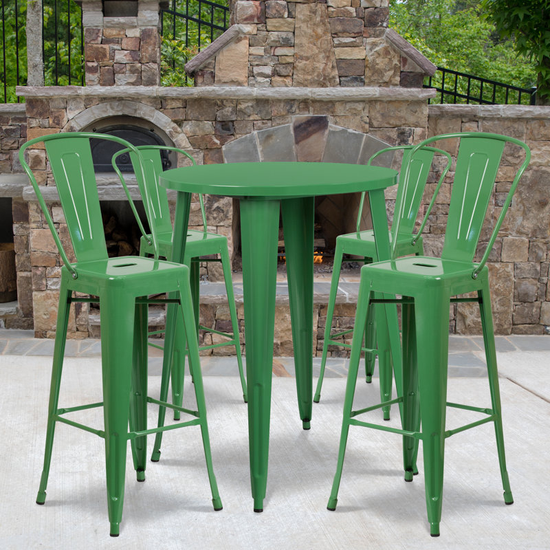 Ensemble de tables de bar Williamston, Vert, H 41 po x l 30 po x L 30 po