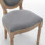Chaise de salle à manger rembourrée à dossier ovale French Provincial-398966208