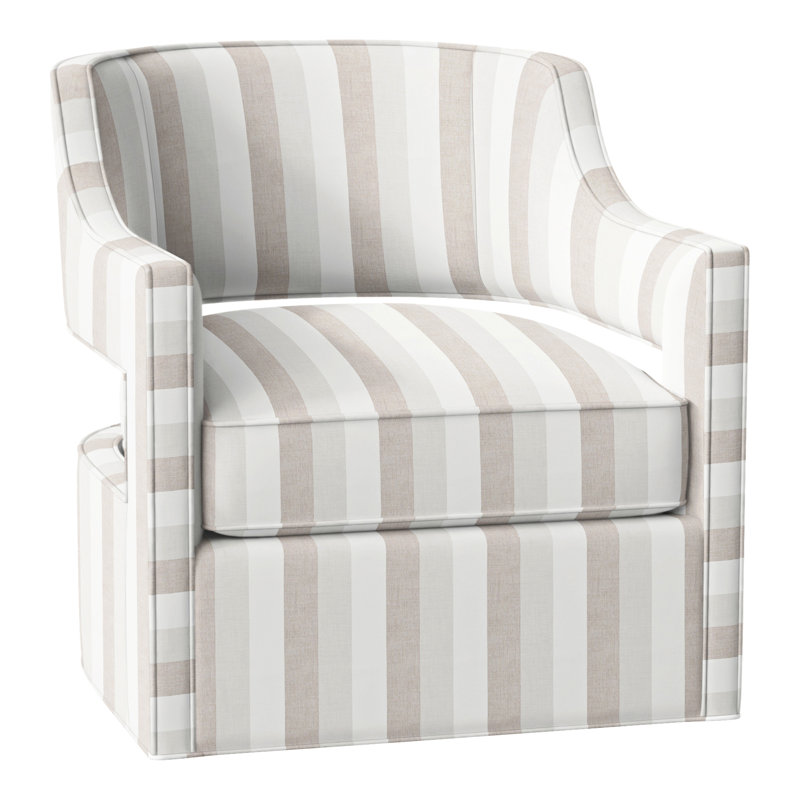 Phoebe Upholstered Swivel Armchair, Perigold Direction Linen