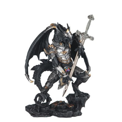 Dragon with Armor and Sword Figurine