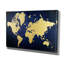 « golden blue map », impression sur toile tendue-90668995