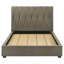 Grand lit plateforme tapissier Antoine brun clair-122897912
