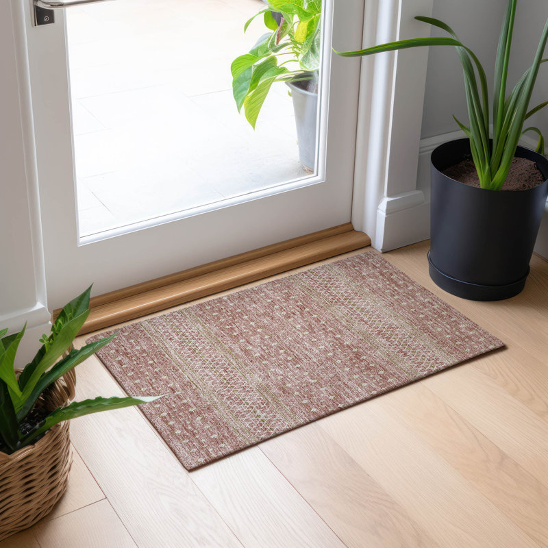 Tapis intérieur / extérieur Bhavya, Rectangle 1 pi 8 po x 2 pi 6 po