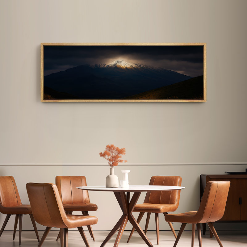 Grande impression sur toile encadrée, impression de paysage de montagne pour la nature, H 20 po x l 60 po, Naturel