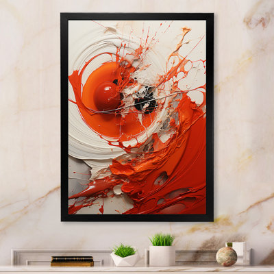 Red Spiral Chaos Unleashed - Abstract Collages, art mural