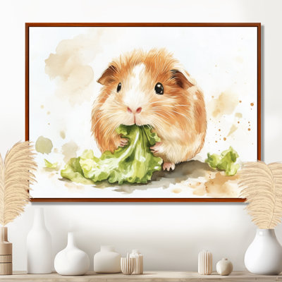 Décoration murale sur toile avec cochon d'Inde