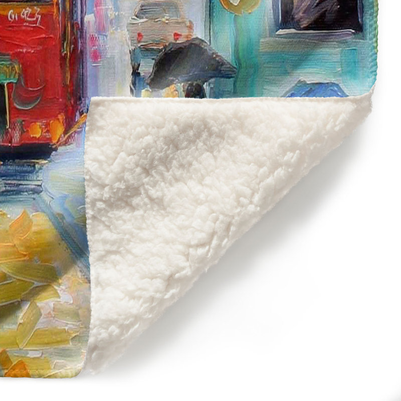 Couverture en sherpa doux china town polaire, l 68 po x L 80 po
