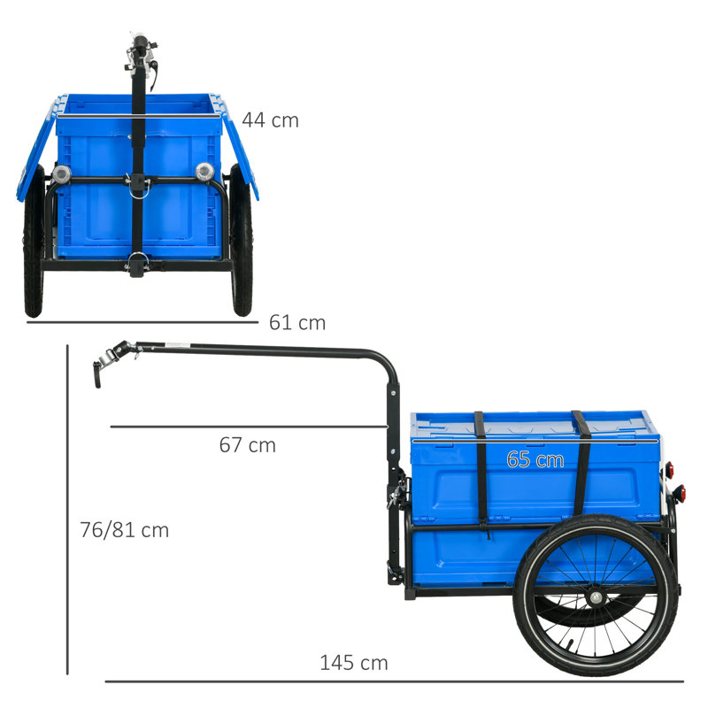 Bicycle Cargo Garden Cart, Blue
