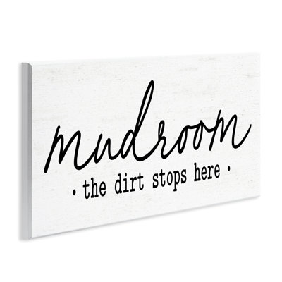 Plaque murale Mudroom Script Dirt Stops Here