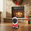 Statue de Noël carlin, chien de Noël en tenue de père Noël