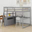 Lit mezzanine avec bureau et tablettes, tiroirs-356977399-356977385