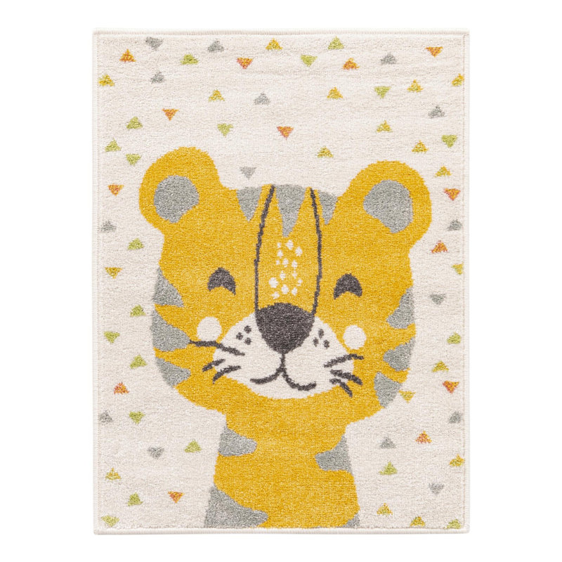 Whimsy Kids Geometric Polypropylene Plastic Rug, Rectangle 2'2" x 2'11"