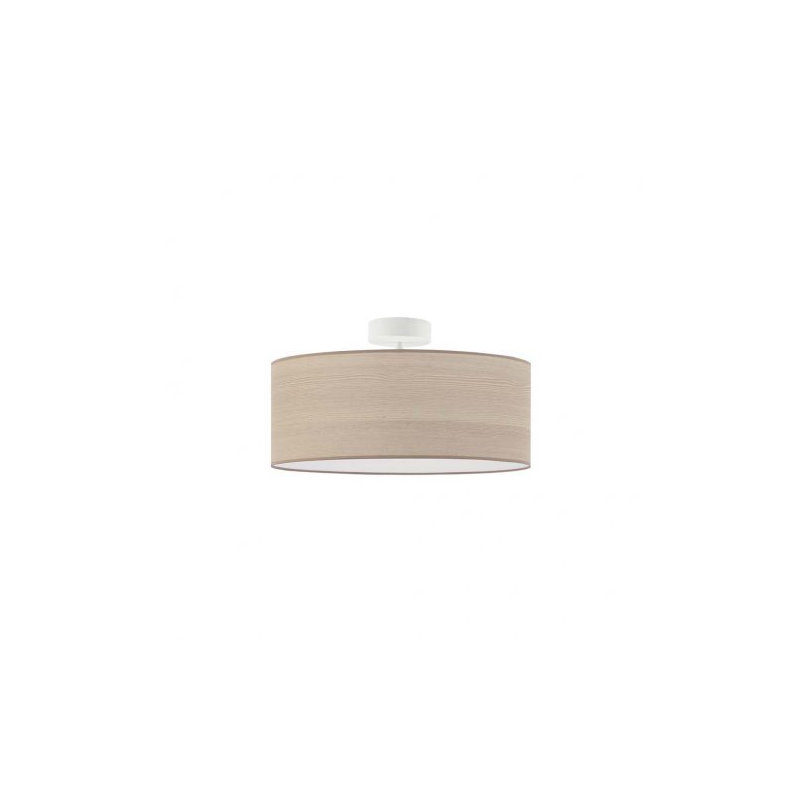Bishock Fabric Semi Flush Mount, Oat