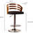Adjustable Swivel Bar Stool With Wood Back