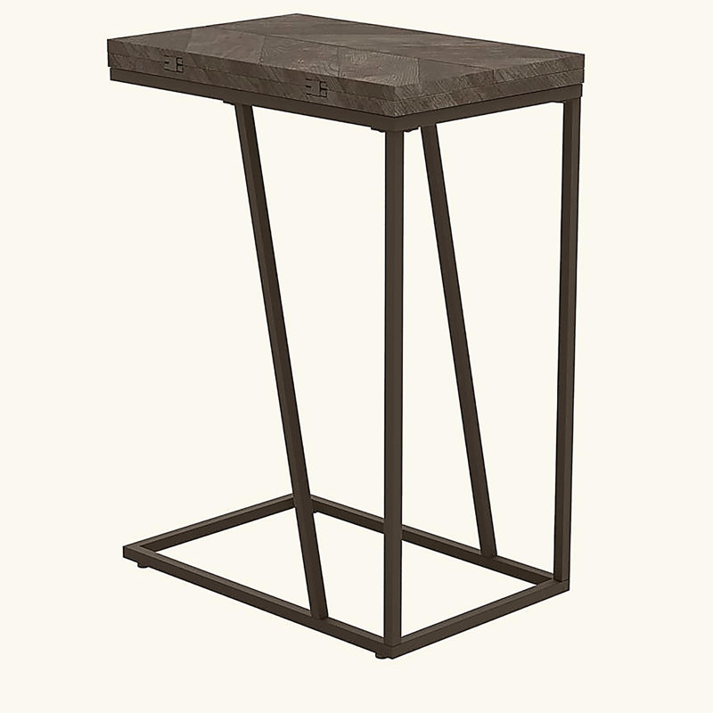 Country Grey and Sand Grey Rectangular Decorative Table, Black