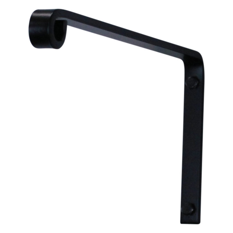 Artisan Forged Plant Hanger Wall Shelf Bracket Hook Large Black, 6.25" H x 0.75" W x 11.75" D