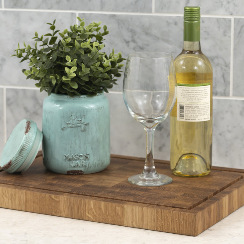 16'' x 12'' Acacia End Grain Reversible Chopping Block