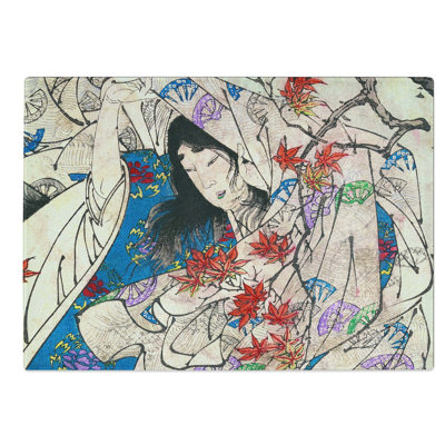 Tempered Glass Autumn in Sumiyoshi Chopping Board