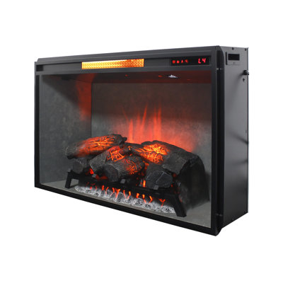 Infrared Electric Fireplace Insert, Touch Panel Home Decor Heater