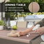 Steel Patio Dining Set Table,