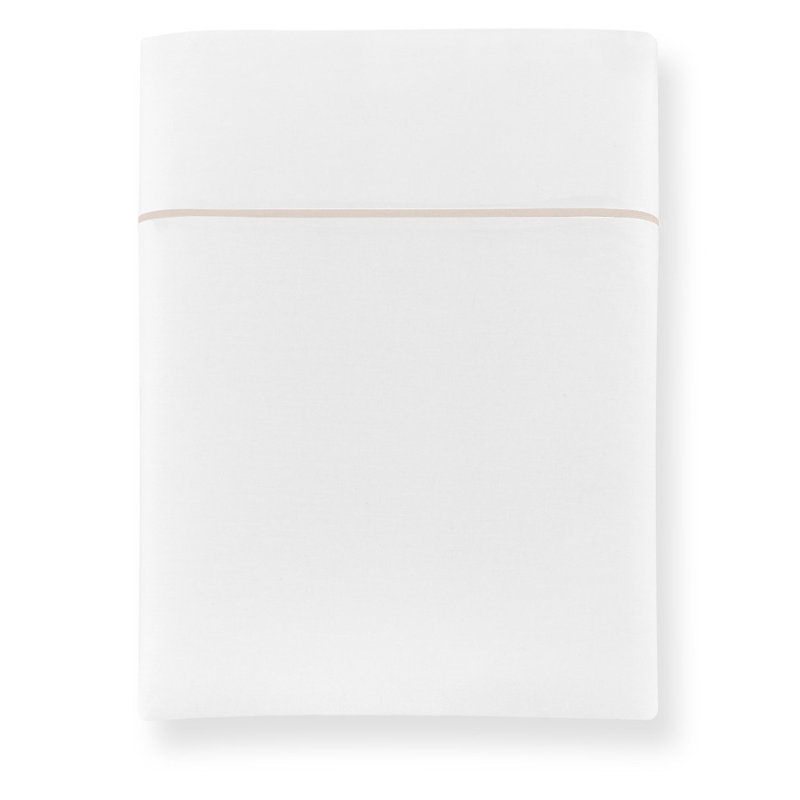 Soprano II 420 Thread Count 100% Cotton Sateen Flat Sheet, Linen, Queen