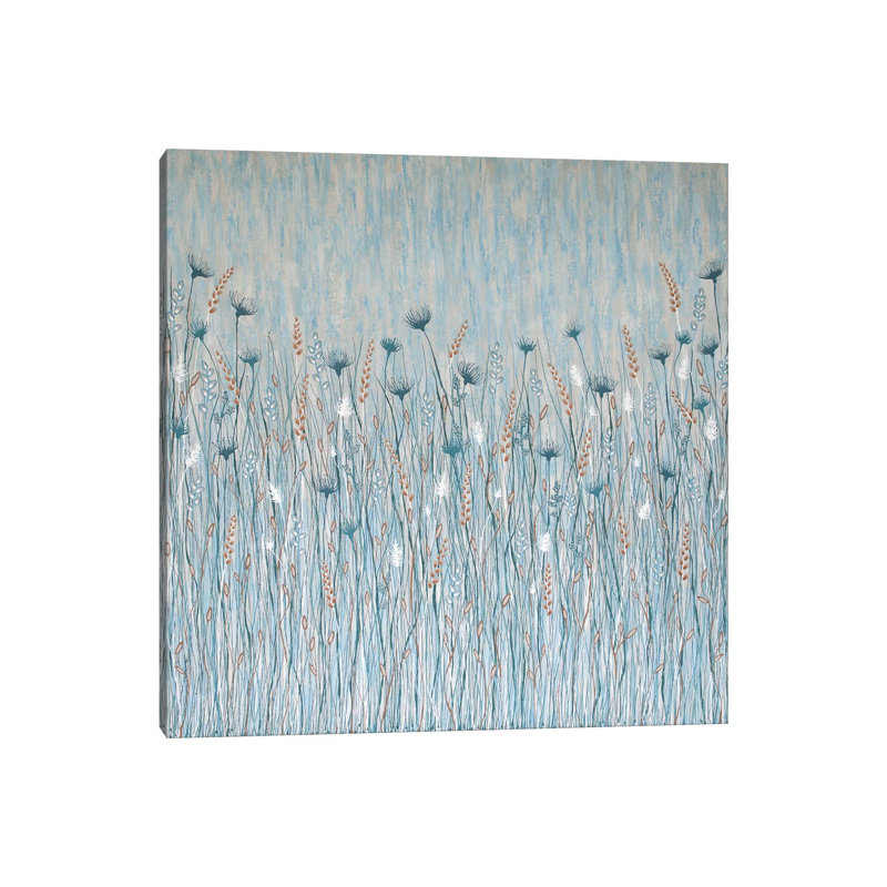Coastal Wild Flowers by Lisa Frances Judd - Painting on Canvas, Wrapped Canvas, 45.72cm H x 45.72cm W x 3.81cm D