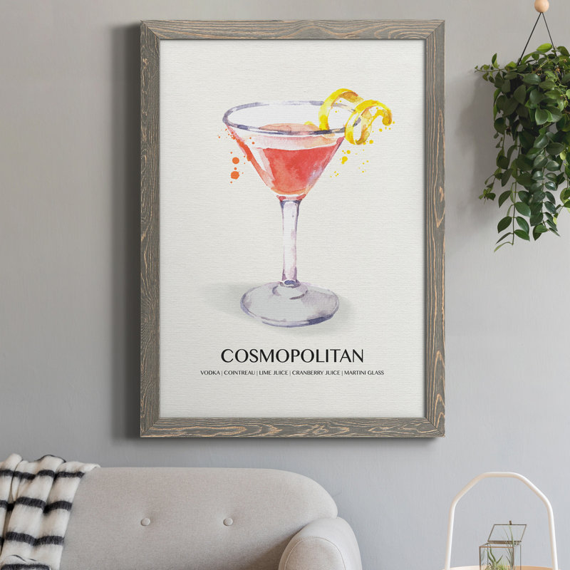 Cosmopolitan - cadre photo, impression sur toile, H 24 po x l 18 po x P 1,5 po, Gris