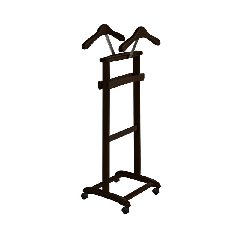 Solid Wood Freestanding Valet Stand, Wenge