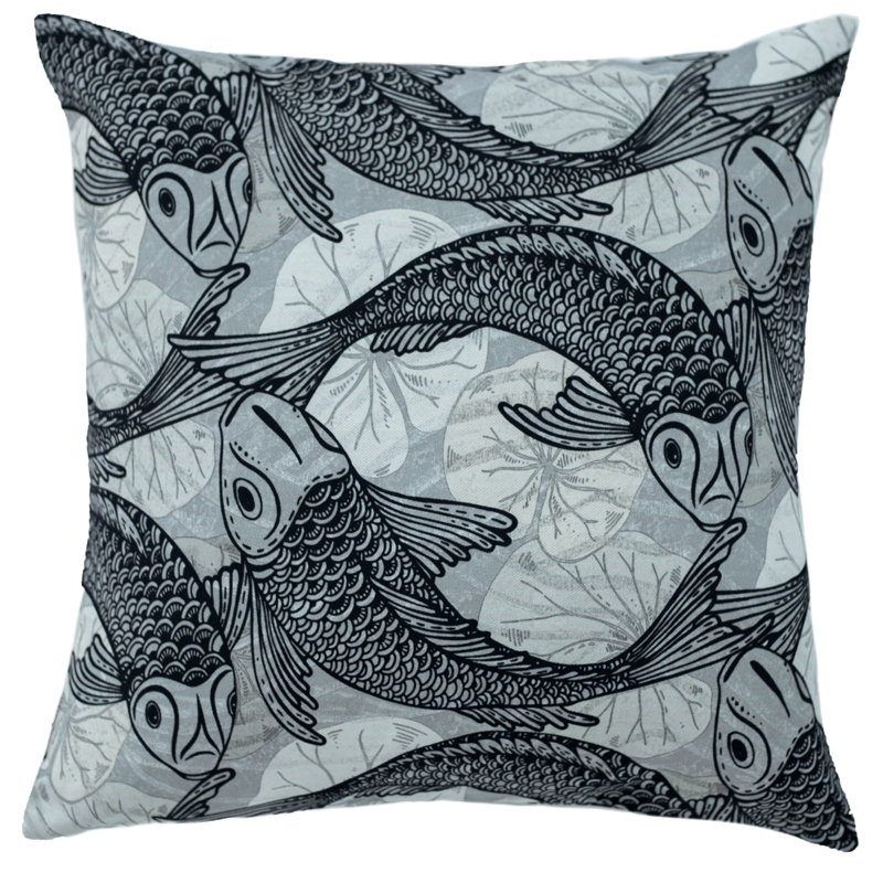 Holzman Abstract Square Cushion Cover, Grey