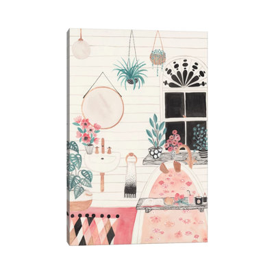 Bathroom 1 Piece Wrapped Canvas Painting