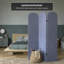 6 Ft. Classic Arch Velvet Room Divider Blue 3 Panel-327438974