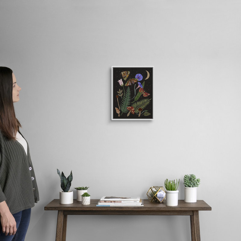 «Dark Forest IV» par Melissa Wang - reproduction d'art, H 16 po x l 13 po x P 1,75 po, Toile blanche encadrée