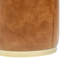 Tabouret de repose-pieds rond en cuir brun chameau 16 po Nico